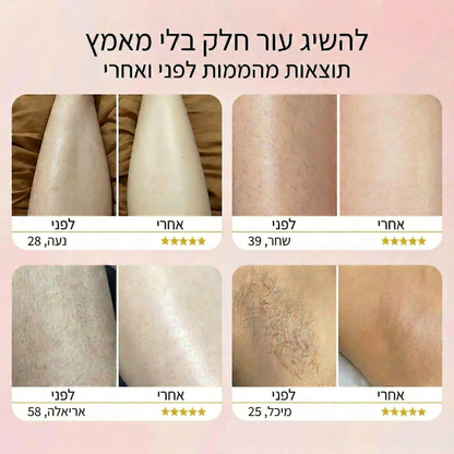 ערכת טיפוח 2 ב-1 המיועדת להסרת שיער מהגוף ומקו הביקיני
