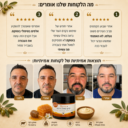 קרם טאלו ודבש נא לפנים ולגוף לגברים