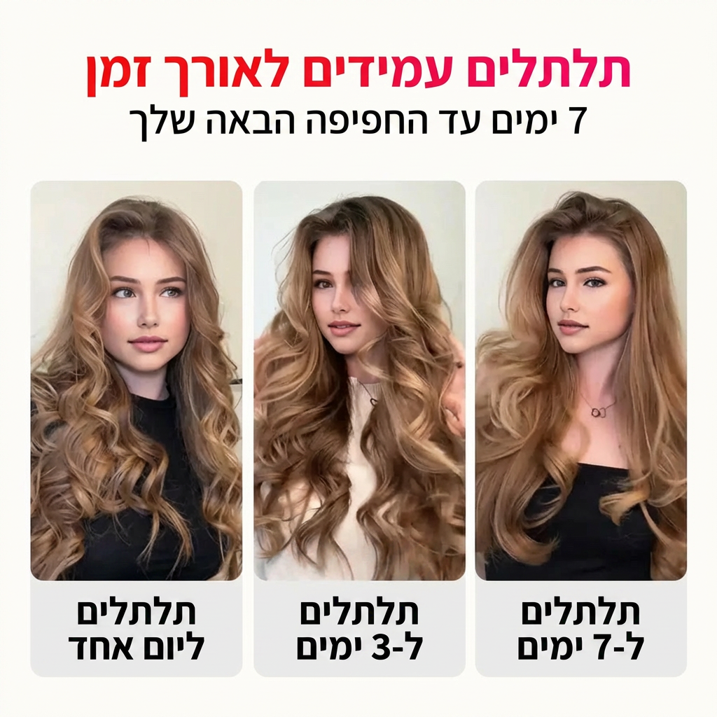 תלתלים מושלמים ב-5 דקות - מכשיר ביתי לסלסול השיער