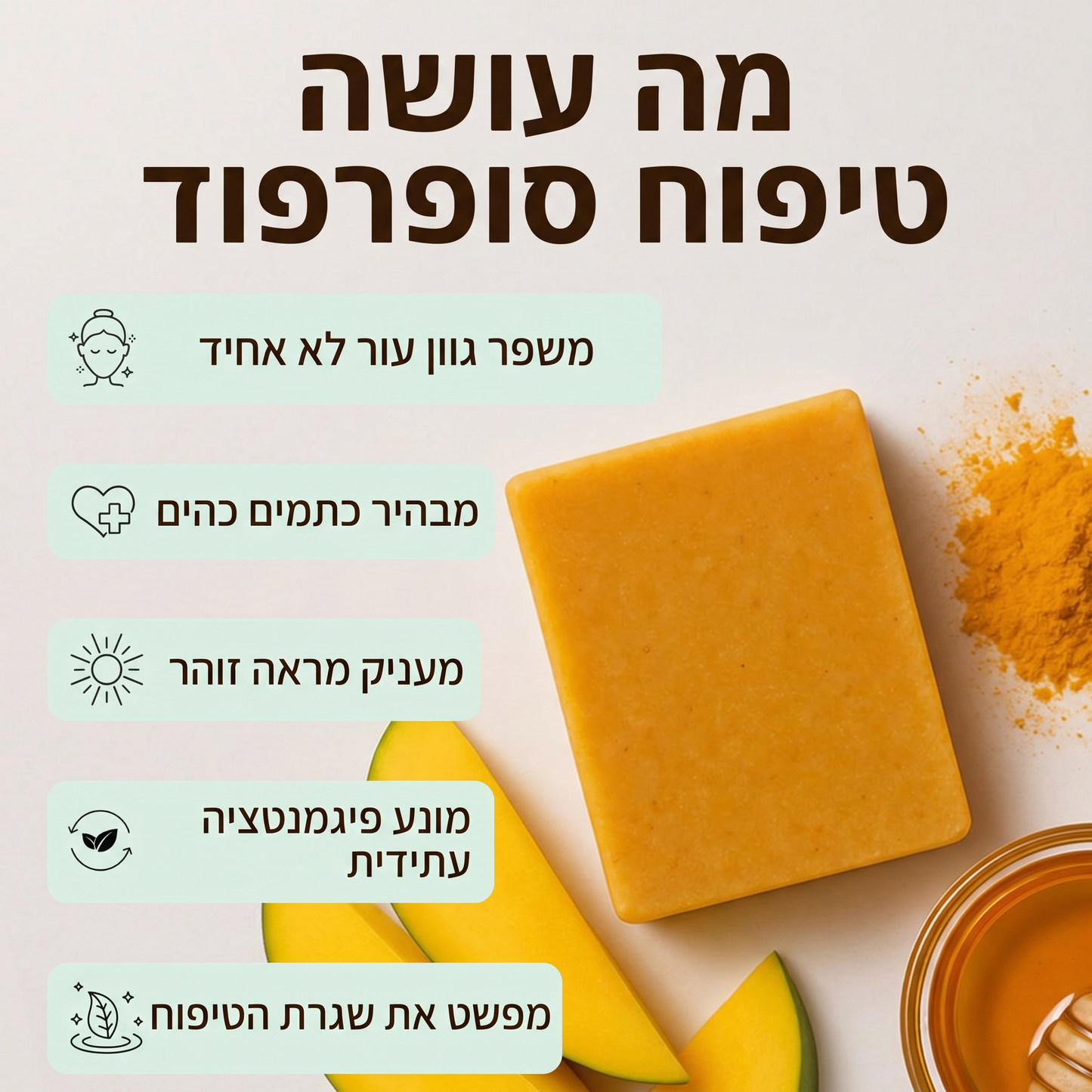 סבון סופרפוד לפנים - לחיסול הפיגמנטציה