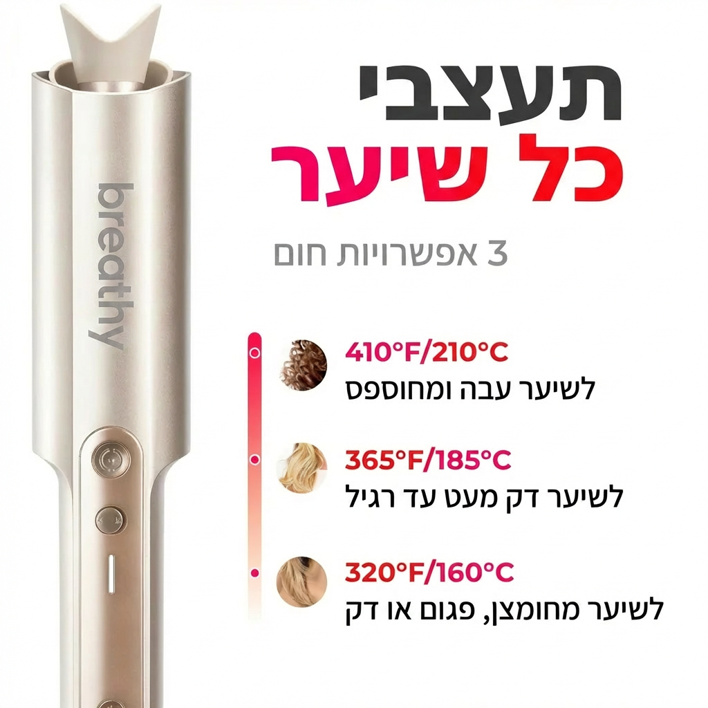 תלתלים מושלמים ב-5 דקות - מכשיר ביתי לסלסול השיער